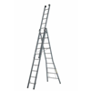 Dirks 3 delige opsteekladder 3x12 reform A-stand gecoat